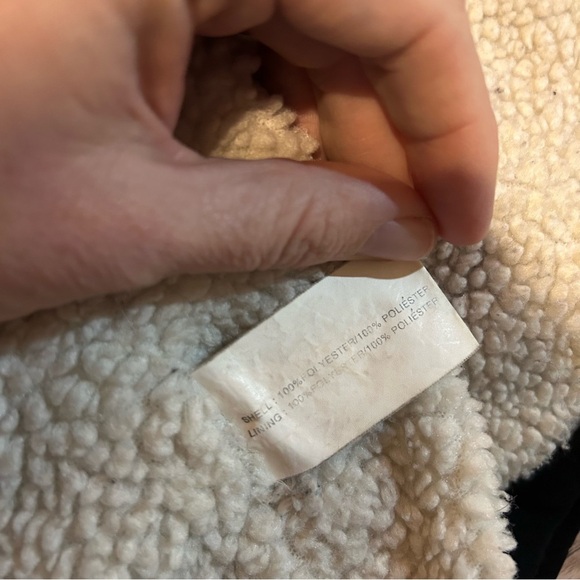 Northwest Territory Black Sherpa Lined Shirt Jacket Mens M - Picture 6 of 6